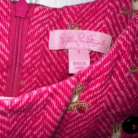 Lilly Pulitzer Girl's Owl Print Sleeveless Dress Size 7 - Picture 3 of 6